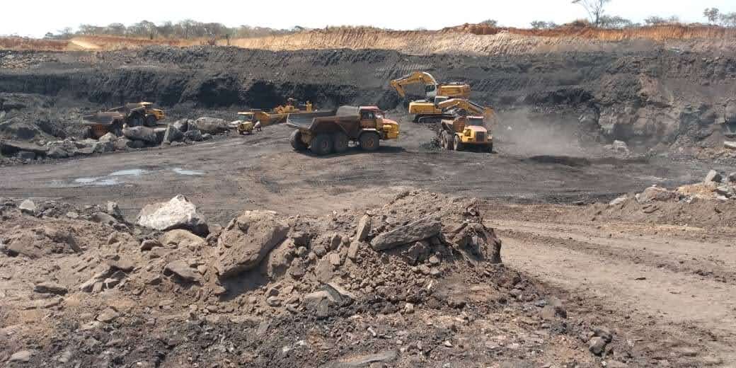 Heavy equipment operating at a NAM mining site